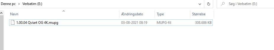 Software Qviart flash / opdatering via USB